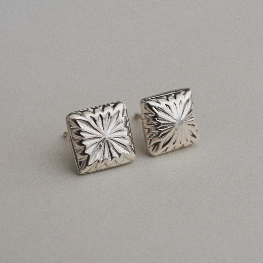Diamond Stamped Studs