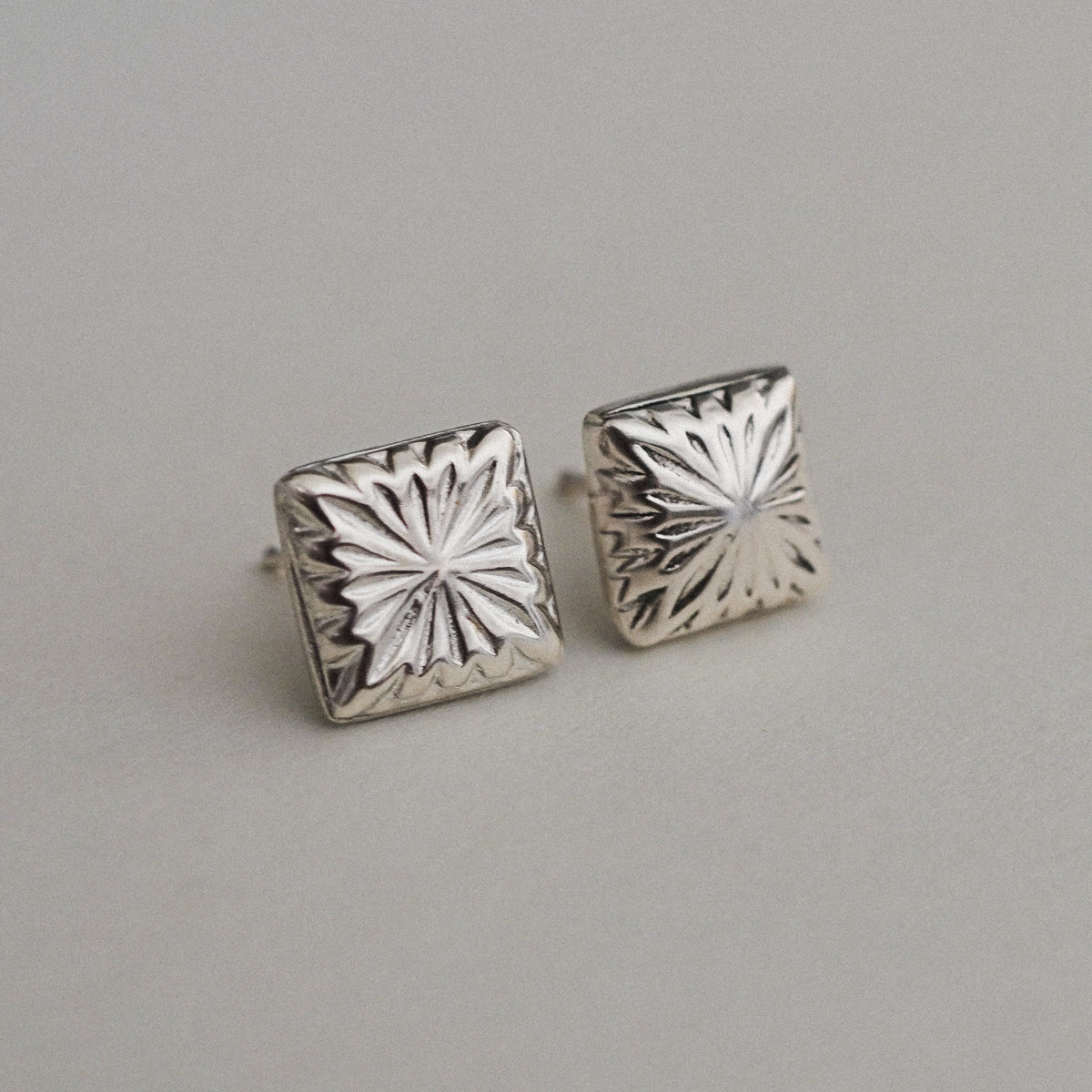 Diamond Stamped Studs