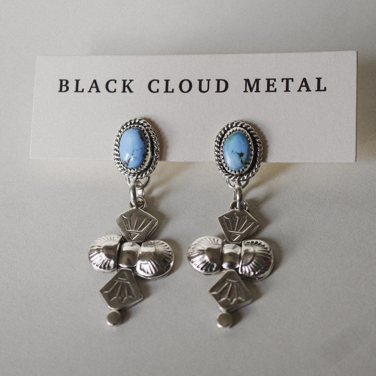Golden Hill Turquoise Drop Earrings