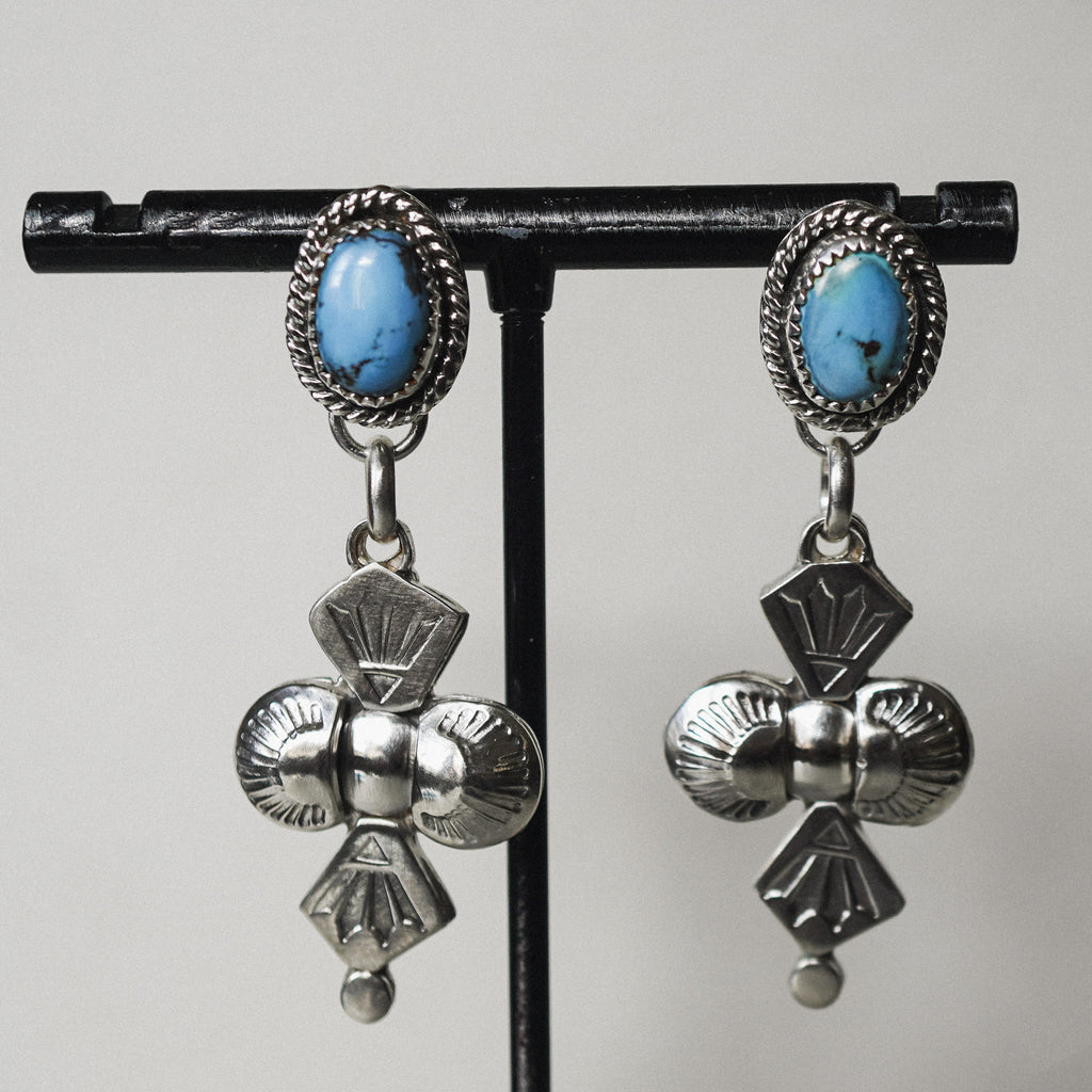 Golden Hill Turquoise Drop Earrings