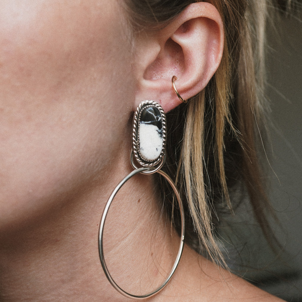 White Buffalo Statement Hoops