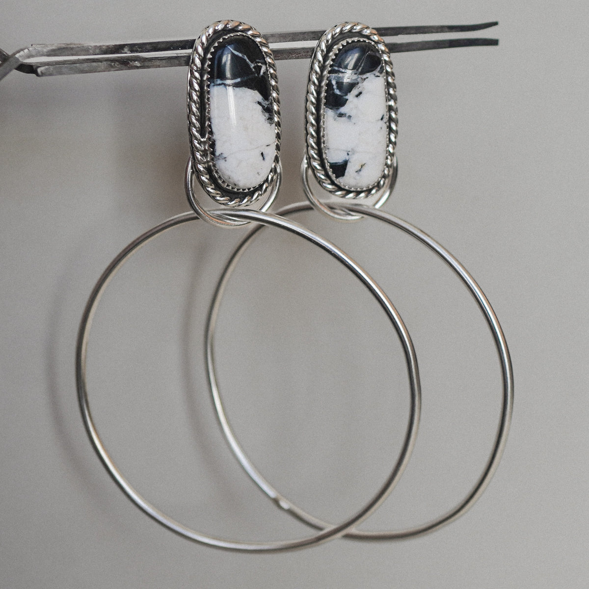 White Buffalo Statement Hoops
