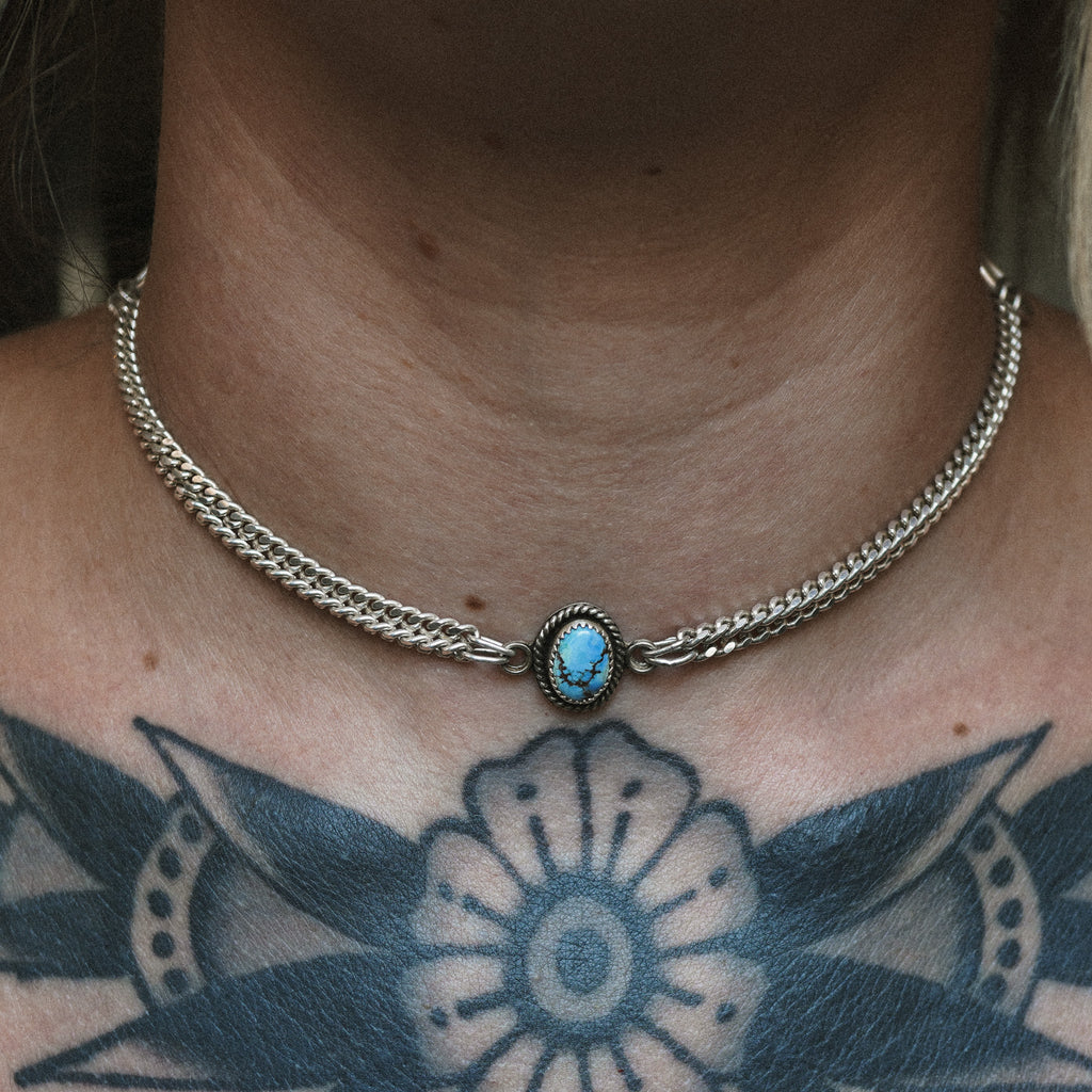 Golden Hill Turquoise Choker Necklace