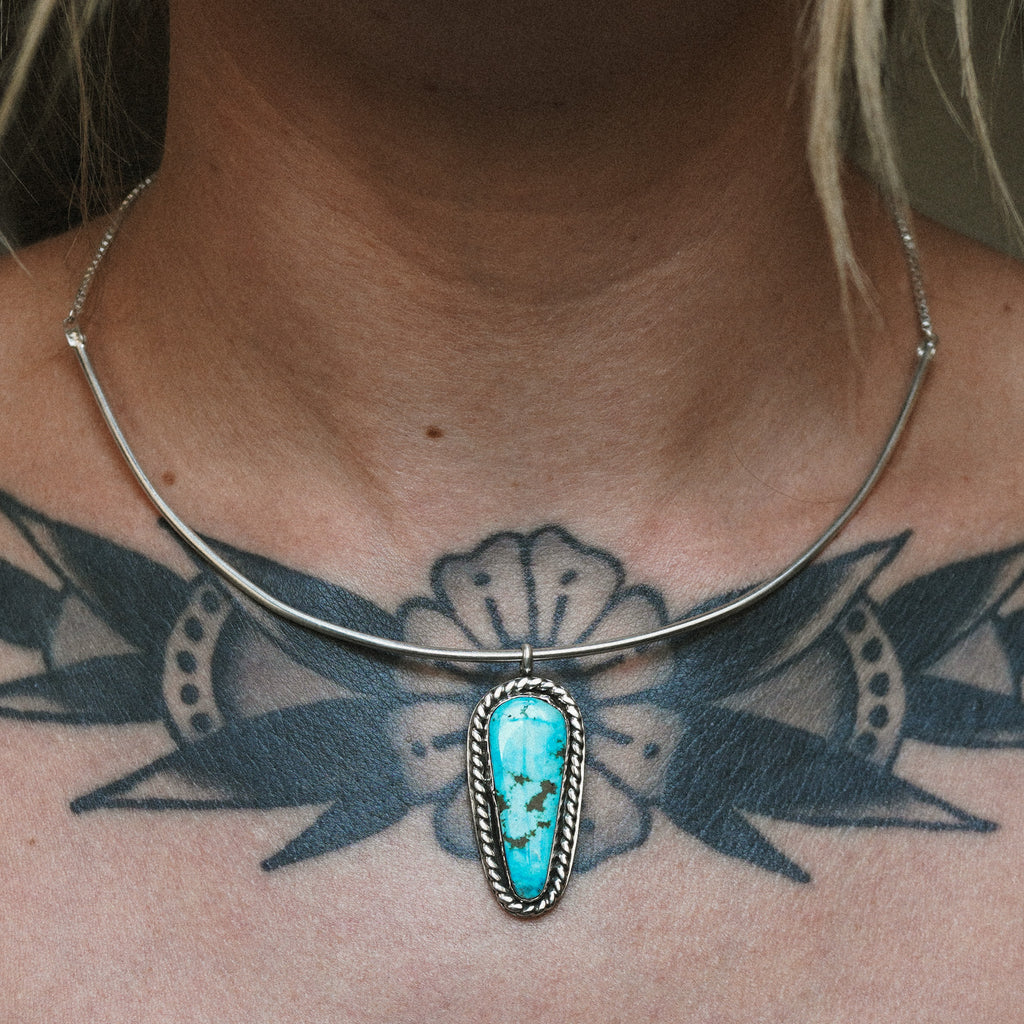 Kingman Turquoise Collar Necklace