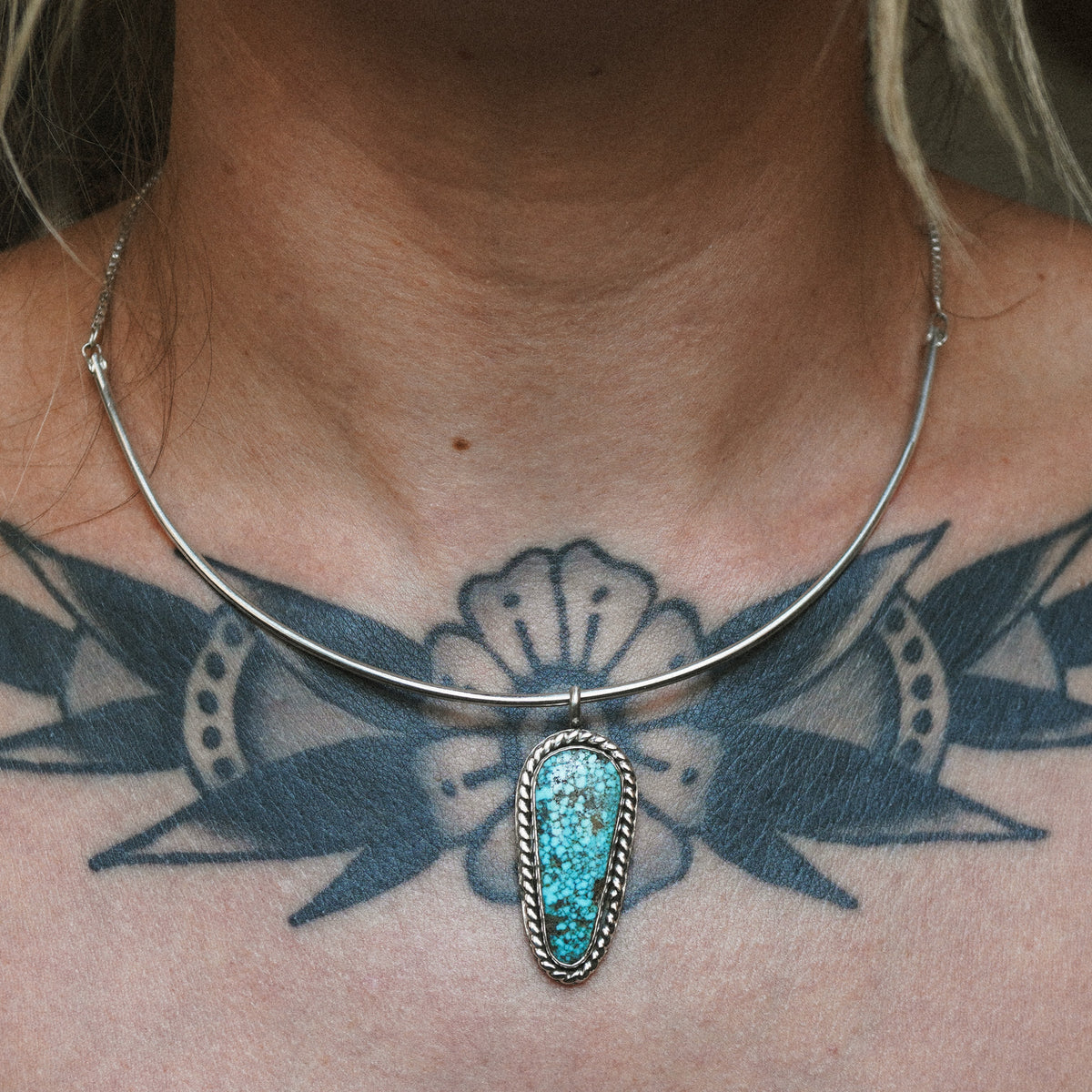 Kingman Turquoise Collar Necklace